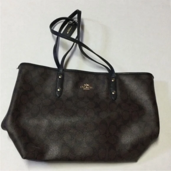 Coach Signature Canvas Tote - Picture 1 of 16